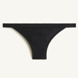 NWT J Crew Black Ribbed Trim Hipster Full Coverage Bikini Bottom Size 3X